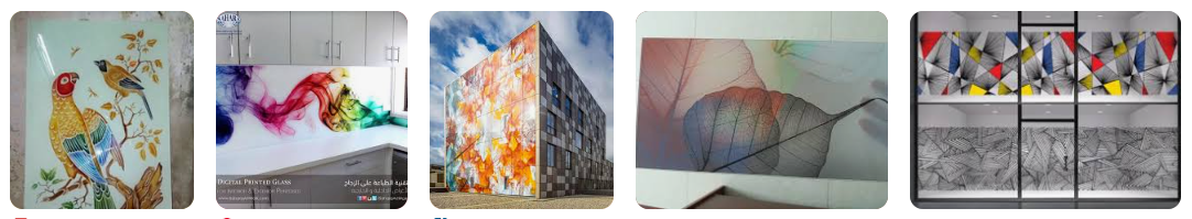 Applications of Flat digital ceramic printing on glass Flat Digital Ceramic Printing On Glass For Bathroom / Partition