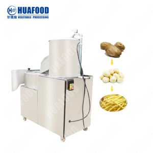 Professional Automatic Potato Washing Peeling And Cutting Chip Machine Stainless