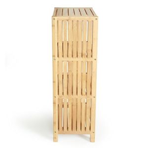 Multifunctional Bamboo Storage Racks And Holders Wooden Bathroom Shelves 4 Tier