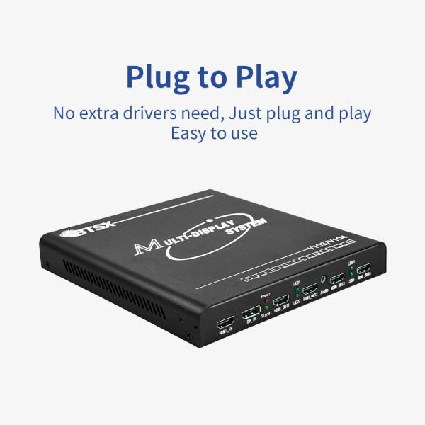 4K Multi-Screen Processor HDMI/DP Expander for Multiple Screens Video Wall and