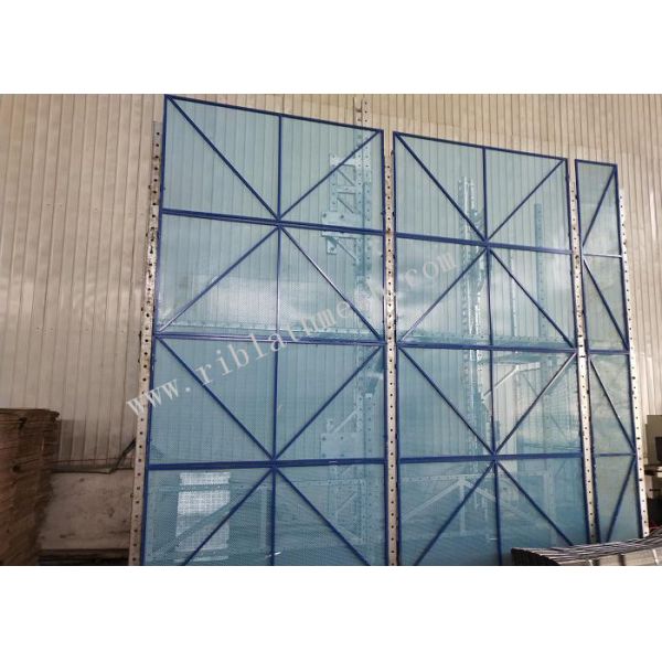 Buy Blue Color Perforated Steel Mesh For High Rise Buildings With 1mm Thickness at wholesale prices
