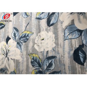 Press Glue Polyester Sofa Velvet Upholstery Fabric , Print Knitted Fabric