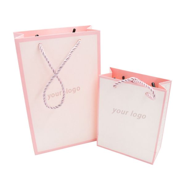 Carry Custom Paper Shopping Bags 250g Embossed Promotional With Matched PP Rope