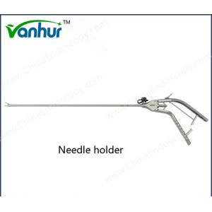 China Steel Rachet Gun Type Handle Laparoscopic Needle Holder for Surgical Equipment Sale on sale