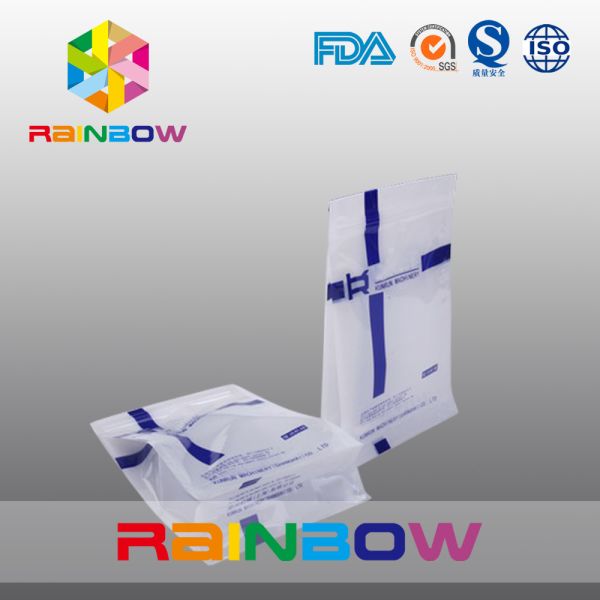 Gravure Printed Flat Bottom Plastic Pouches Packaging k Food Grade Resealing