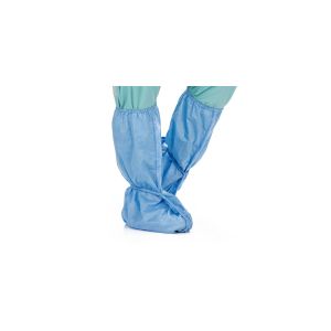 China 18 / 16 Non Woven Shoe Cover With Antistatic Strip , Disposable ESD Shoe Covers For Lab on sale