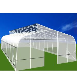 275gsm Zinc Coated Steel Pipe Greenhouse With Agricultural Plastic Film