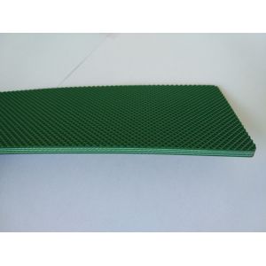 Green Color Pvc Material Industrial Conveyor Belts With Diamond Pattern