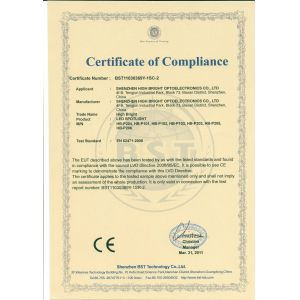 Shenzhen High Bright Optoelectronics Co.,LTD Certifications