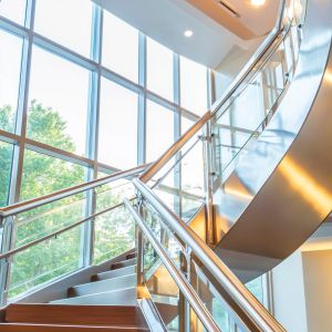 China Elegant Stainless Steel Handrails with 1200mm Balustrade Height for Glass Fencing on sale