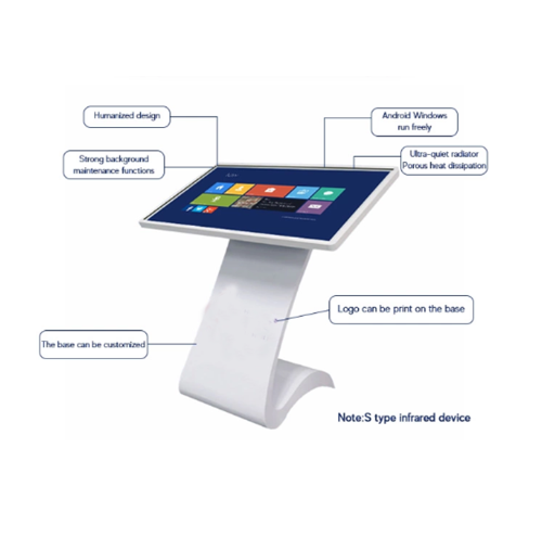 55 Inch WIFI Capacitive Touch Screen Kiosk Digital Signage 21.5'' I3/I5/I7 CPU Software