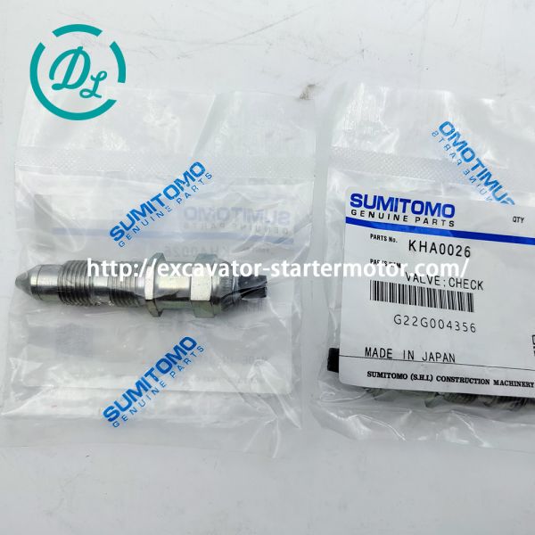 Buy EexcavaStart Sumitomo KHA0026 Check Valve 24V Excavator Spare Part at wholesale prices