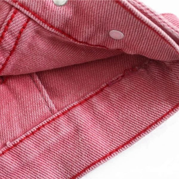 Manufactuer OEM Recreational Contracted Pink Ladies Denim Jacket For Spring