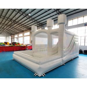 Wedding Combo Inflatable White Bounce House With Slide