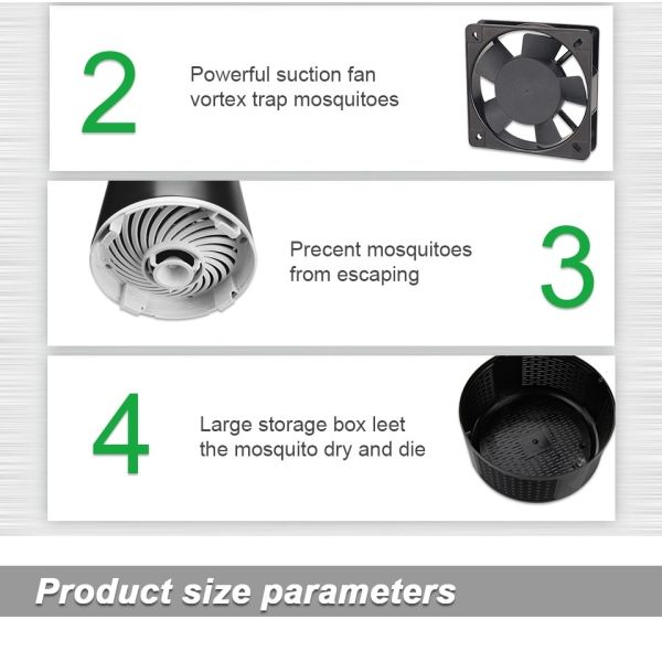 hot sales design USB professional pest control mosquito killer lamp plastic electric fly killer with wave light