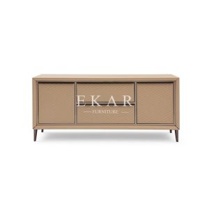 Leather Wooden Luxury Italian Design Modern Tv Stand