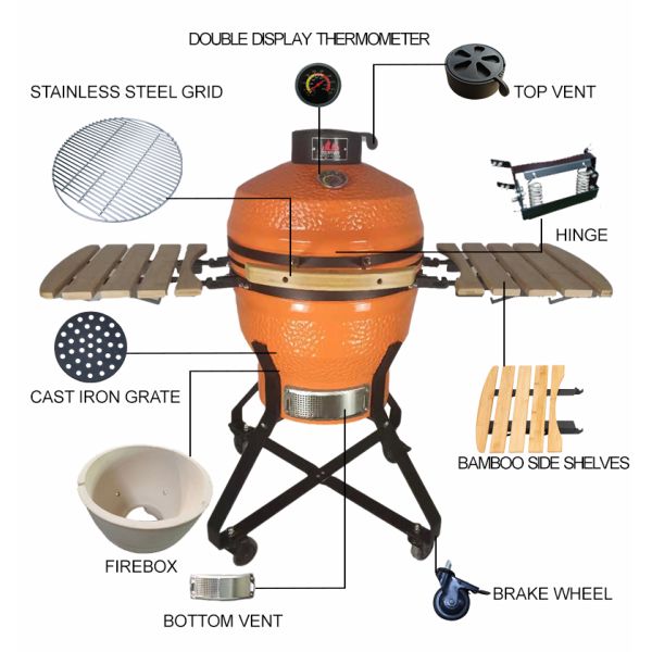 KIMSTONE 18 Inch Comercial Camping Bbq Grill Griller Expert Grill Kamado Bbq Charcoal Grill Buy Pizza Oven Price Rib Rack