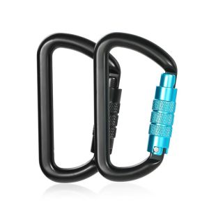 25kN Hammock Aluminum 0 Shape Carabiners Versatile for Camping and Outdoor Adventures