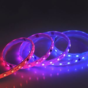 60leds/M Dc24v Addressable Rgb Color Changing Led Strip With Flexible Pcb Board