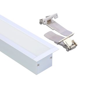 Silver Aluminum Recessed Suspended Led Extrusion Profile U Shape