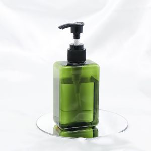Square Plastic Custom Shampoo Bottles PET Material Transparent Cosmetic