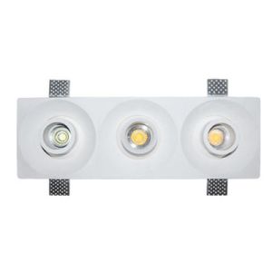 Grille White Recessed Downlights 3×5W Trimless LED Downlights