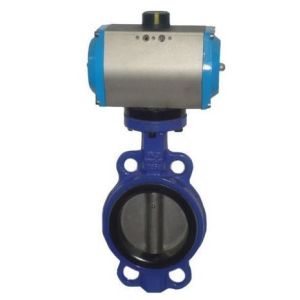 Carbon Steel Wafer Connection Butterfly Valve with Penumatic Actuator