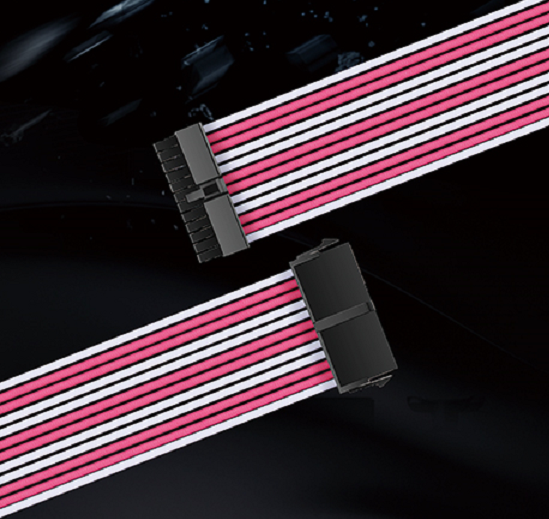 Brand new 24Pin motherboard Power Supply Extension Cable Braided Sleeved Extension Cable 30cm