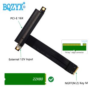 M.2 NGFF NVMe to PCIe 3.0 X16 Extension Cable 20cm Black