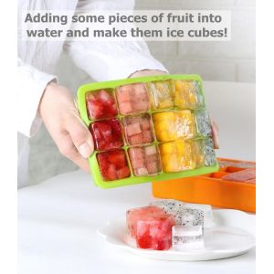 Custom Logo Printing Fun Shaped Silicone Ice Cube Trays 16.5*11.5*4.8cm