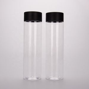 170mm Height Plastic Beverage Cans Clear Voss Bottle Food Grade