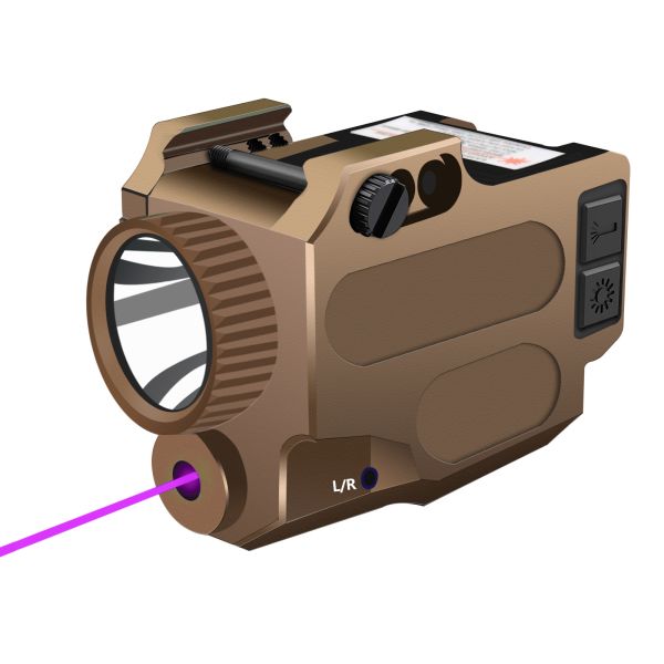 Buy Purple Laser Flashlight Combo Picatinny Rail Mount 500 Lumen at wholesale prices
