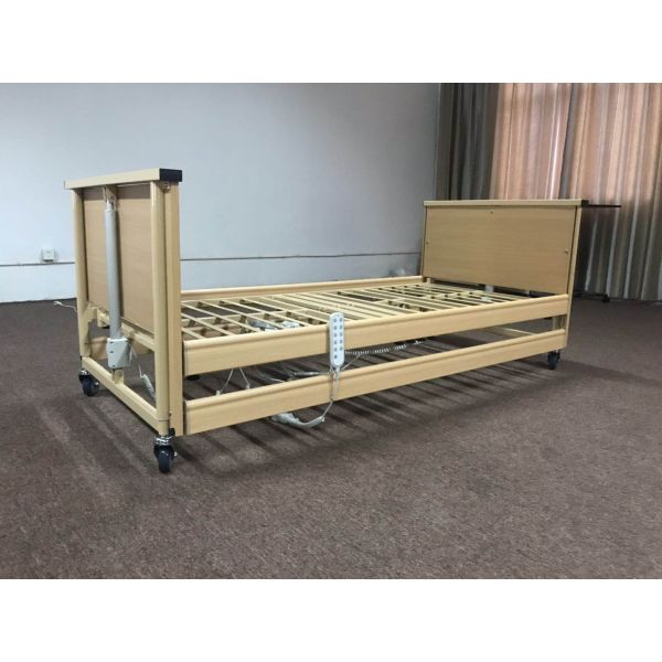 Medical Furniture 5 Function ICU 820MM Electric Hospital Bed Wooden
