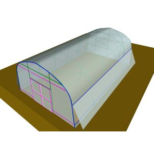 China 6x4m Strong Small Plastic Greenhouse With Ventilation Irrigation System on sale