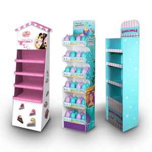 Six shelves market show display stands carboard display stand