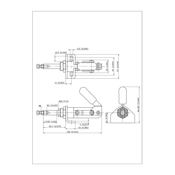 250kg Electroplate Push Pull Stainless Steel Toggle Clamps
