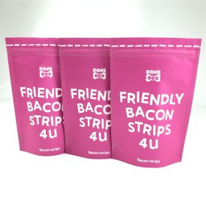 Stand Up Zipper Plastic Pouches Packaging For Pet Food