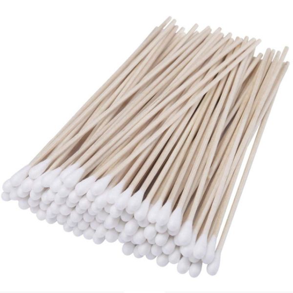 Buy Medical Disposable Cotton Tipped Applicator 100pcs 6'' Length Cotton Swabs at wholesale prices