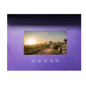 2GB Memory LCD Video Gift Box 1500gsm Paper Material 7 Inch With 1500Mah Battery