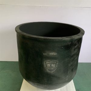 Metal Melting Silicon Carbide Graphite Crucible Round Low Slag Adherence