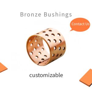 Crane Bronze Bushing Lubrication Pockets CuSn8 Material Inside Diameter 80mm