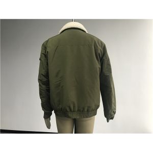 Fatigue 100 Polyester Bomber Jacket Mens With Padding And Sherpa Collar