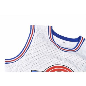 Mens Competition Clothing , Basketball Trainning Jersey Custom Logo White Black