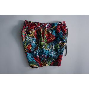 Flower Athletic Swim Trunks With Mesh Water Repellent Elastic Waistband