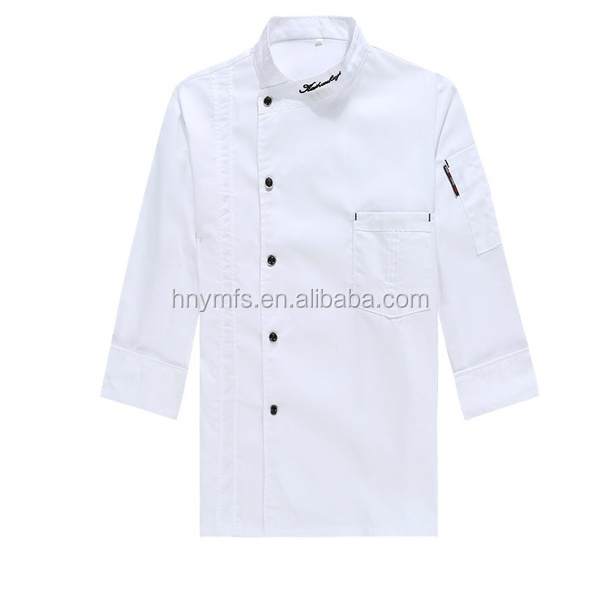 Hot Fashion Chef Uniform Pure Color Restaurant Bar Uniforms Chef Jacket for Hotel