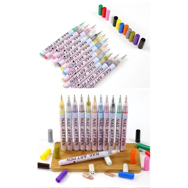 Best Graffiti Nail Pen 12color Acceptable OEM Gel Polish Nail Art Pen for Painting