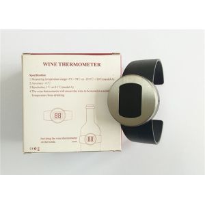 RoHS Certified Stainless Steel Wine Thermometer With Large LCD Display