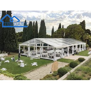 China A Shape Wedding Party Events Large Aluminium Tent House With Tarpaulin Affordable Wedding Tents on sale