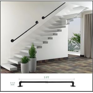 Modern Galvanized Wall Stair Handrail Anti-Slip Fire Resistant