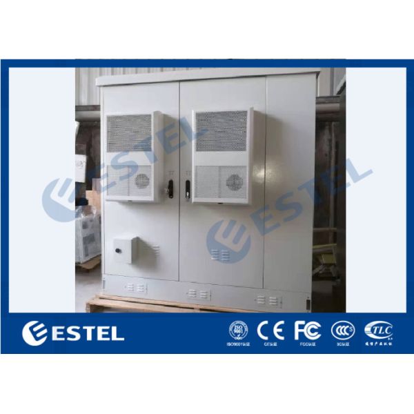 Three Compartment Outdoor Electronic Equipment Cabinets IP55 With Air Conditione